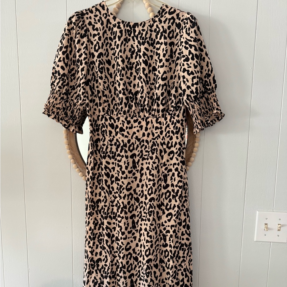 Sugarlips leopard printed midi dress